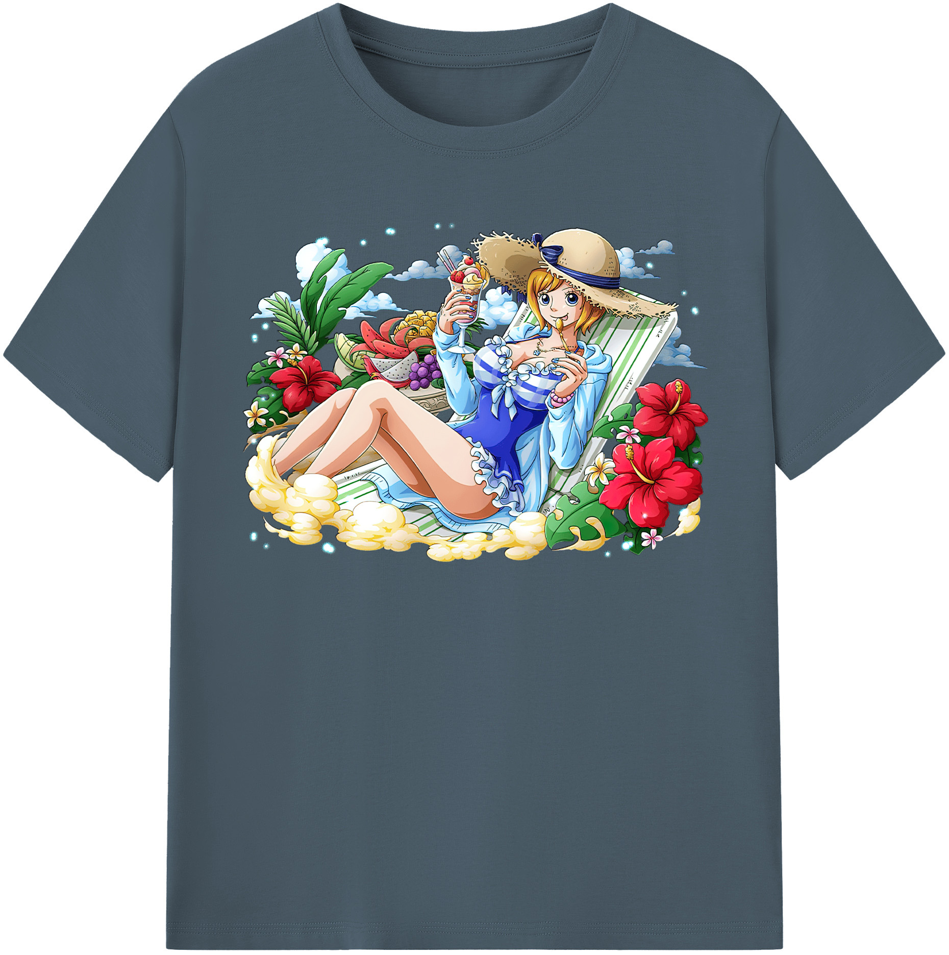 ワンピース ナミ ONE PIECE Nami 綿100％半袖Tシャツ（フロントプリント）